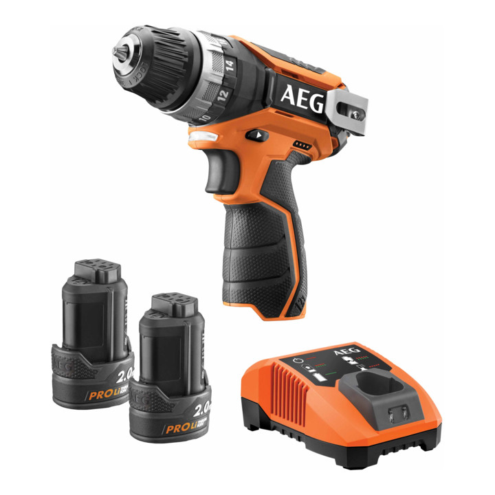 AEG Akku-Bohrschrauber BS12C2LI-202C 12V inkl. 2x 12V / 2