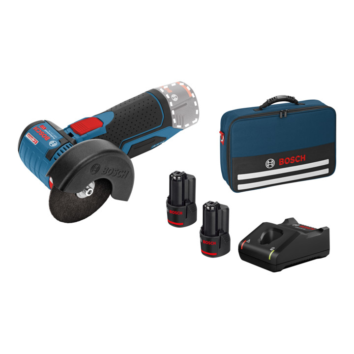 Bosch Akku-Winkelschleifer GWS 12V-76 mit 2 x 2