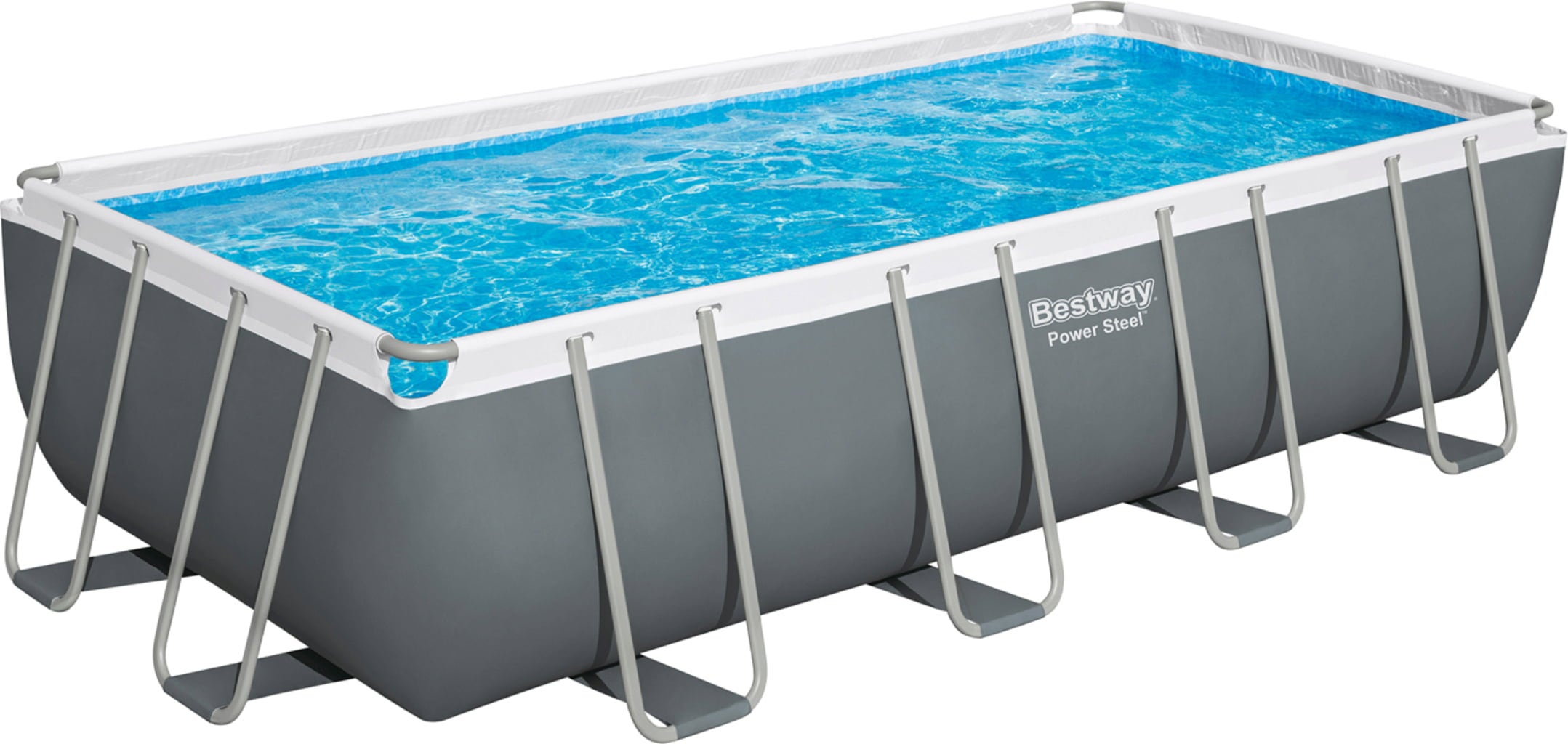 Frame Pool Komplett-Set Power Steel™ 549 x 274 x 122 cm inkl. Sandfilteranlage dunkelgrau - Gartenpools24 Frame Pool Komplett-Set Power Steel™ 549 x 274 x 122 cm inkl. Sandfilteranlage dunkelgrau