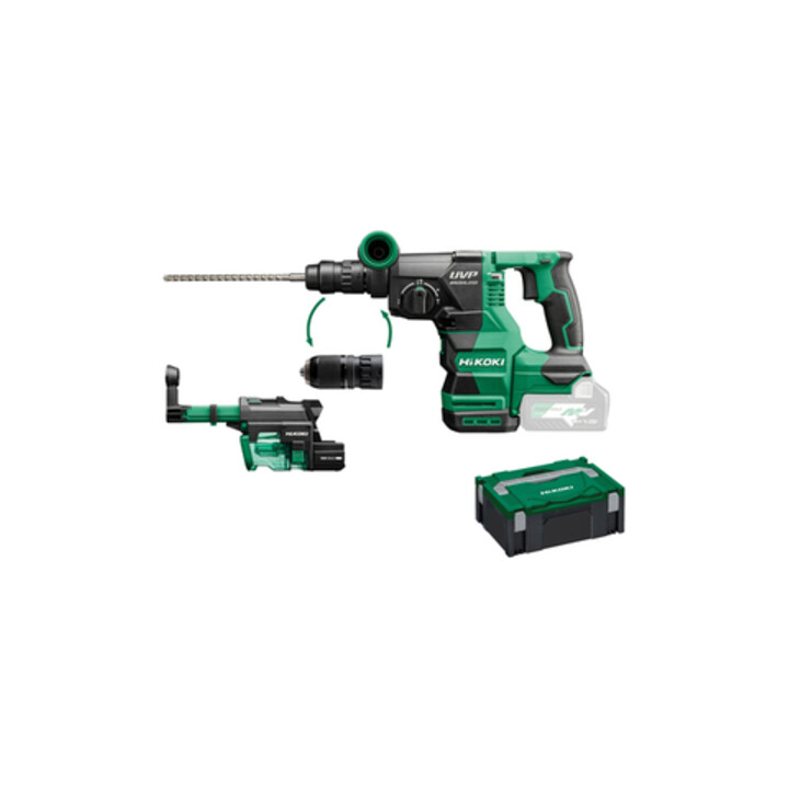 Hikoki Akku-Bohr- und Meißelhammer (SDS-plus) DH3628DC (Basic) (HSC II) + Staubabsaugung