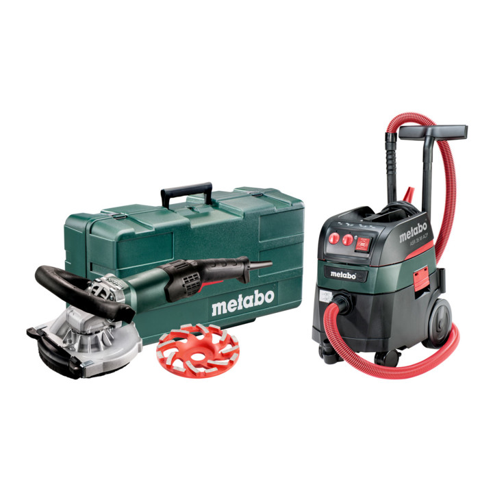 Metabo Set Renovierungsschleifer RSEV 19-125 RT + Allessauger ASR 35 M ACP Kunststoffkoffer